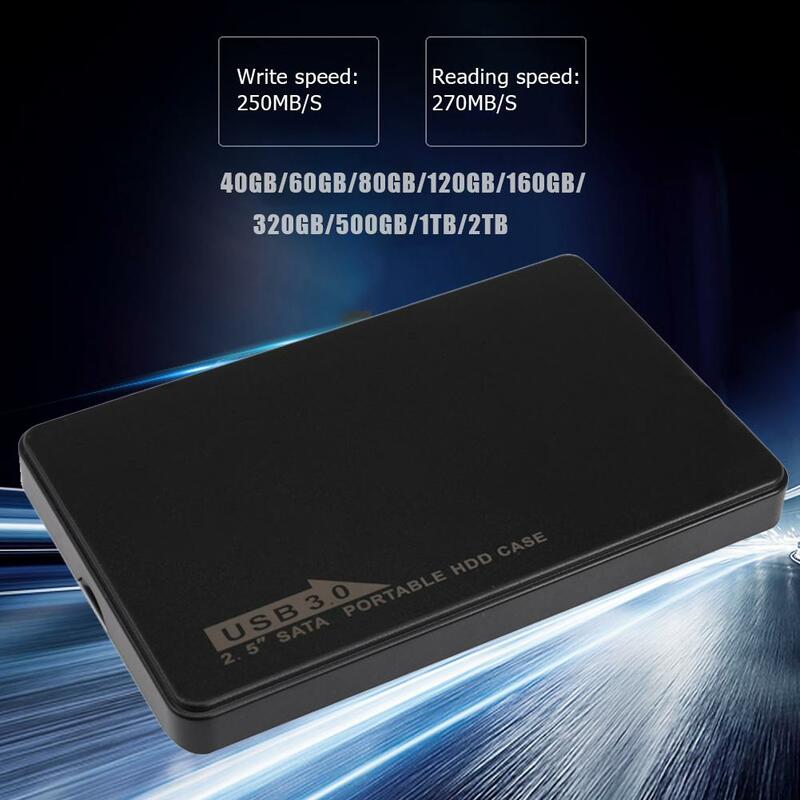2.5นิ้วสีดำภายนอก HDD High Speed USB Micro B ถึง USB 3.0พลาสติก Hard Disk Drive อุปกรณ์เสริมคอมพิวเตอร์