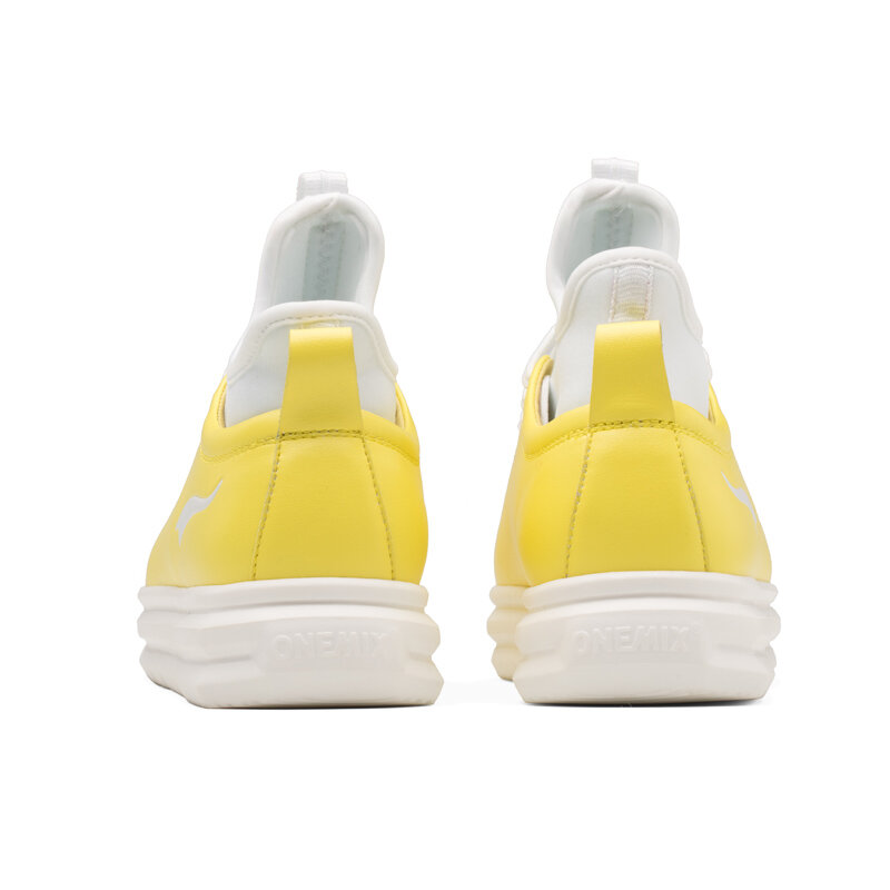 Onemix moda feminina chunky sapatos esportivos respirável branco vulcanize treinador senhoras suave casual fundo grosso sapatos de caminhada