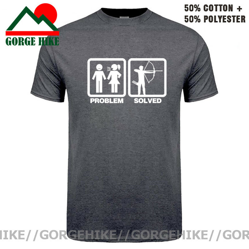 Великолепная забавная футболка с надписью «Проблема решающая стрельба из лука», футболка для женщин и мужчин, футболка с смешным юмором для...