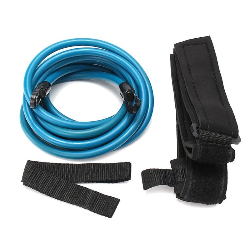 Cinto elástico de resistência para treinamento de natação, durável, ajustável, faixa de segurança para exercitador de natação, tubos de látex