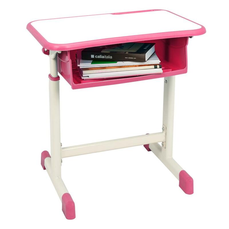 Kit Meja dan Kursi Siswa Yang Dapat Disesuaikan Meja dan Kursi Sekolah Siswa Merah Muda