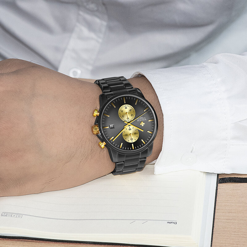 WWOOR-relojes deportivos de lujo para hombre, pulsera de acero inoxidable, militar, a la moda, 2021