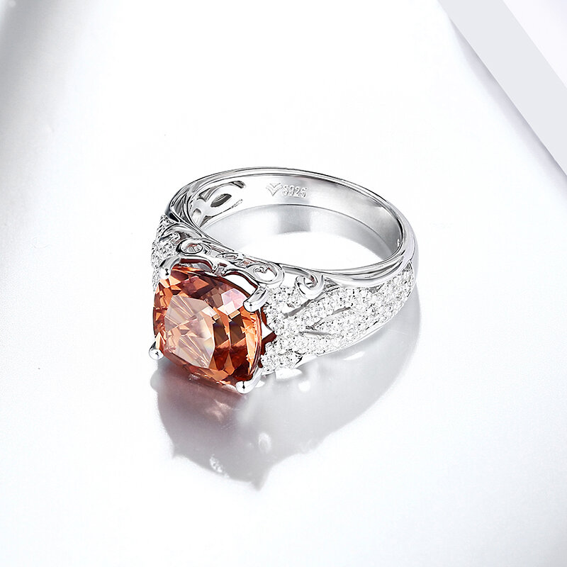 Diaspore real prata anéis para casamento feminino noivado 4.3 quilates criado zultanite mudança de cor clássico anel design feminino presente
