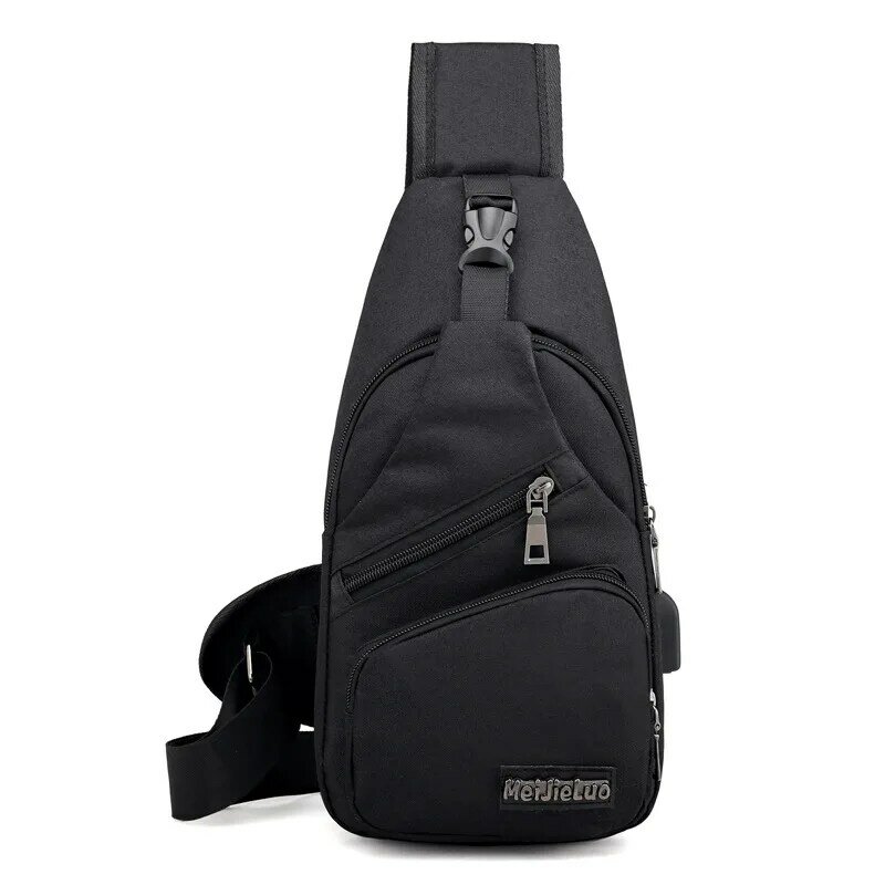 Męskie torby na ramię torba typu Crossbody z portem USB mężczyźni z zabezpieczeniem przeciw kradzieży torba na klatkę piersiowa szkoła letnia krótka wycieczka posłańcy torba 2021 New Arrival