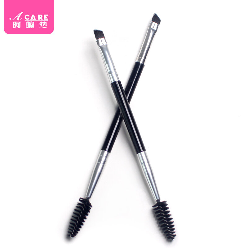 Single Double Eyelash Makeup Brush Eyebrow Comb Brushes Portable Professional Makeup 6 Color Cosmetics Tools
