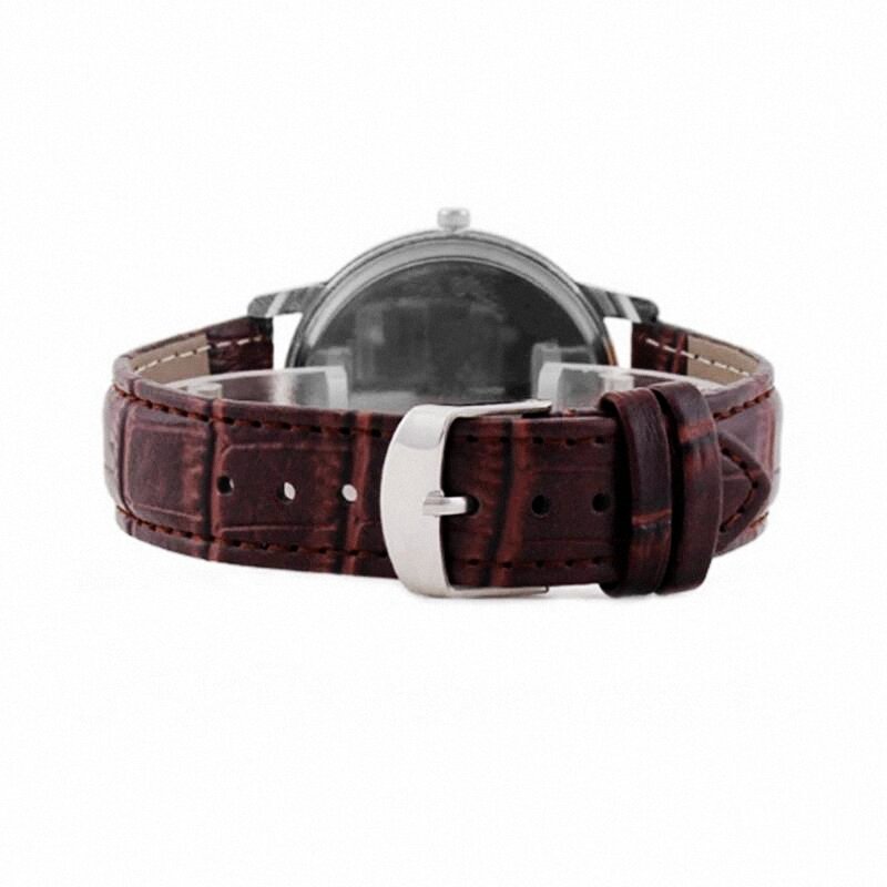 Design Your Watch Men'S Photo Quartz Wristwatch, Surface Diameter 40mm Leather Strap Handmade Custom Gift