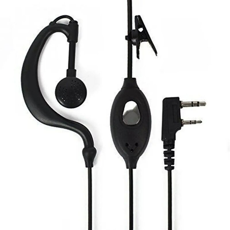 Auriculares walkie-talkie de 2 pines, cascos con micrófono y cable de seguridad
