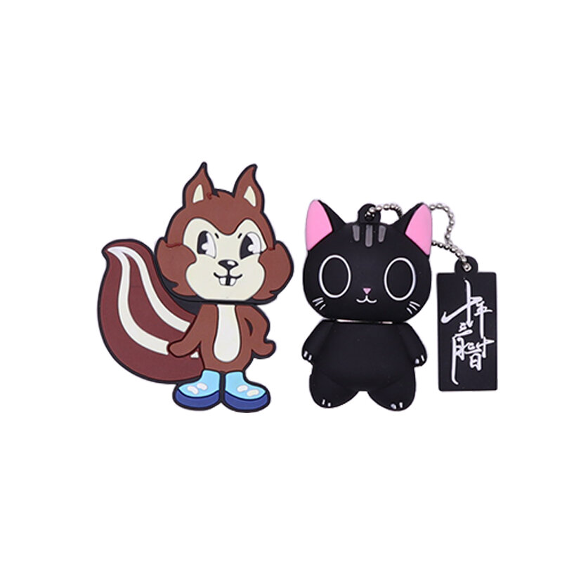 Clé usb à dessin animé écureuil, support à mémoire de 4gb 8gb 16gb 32gb 64gb 128gb, chat mignon, cadeau créatif