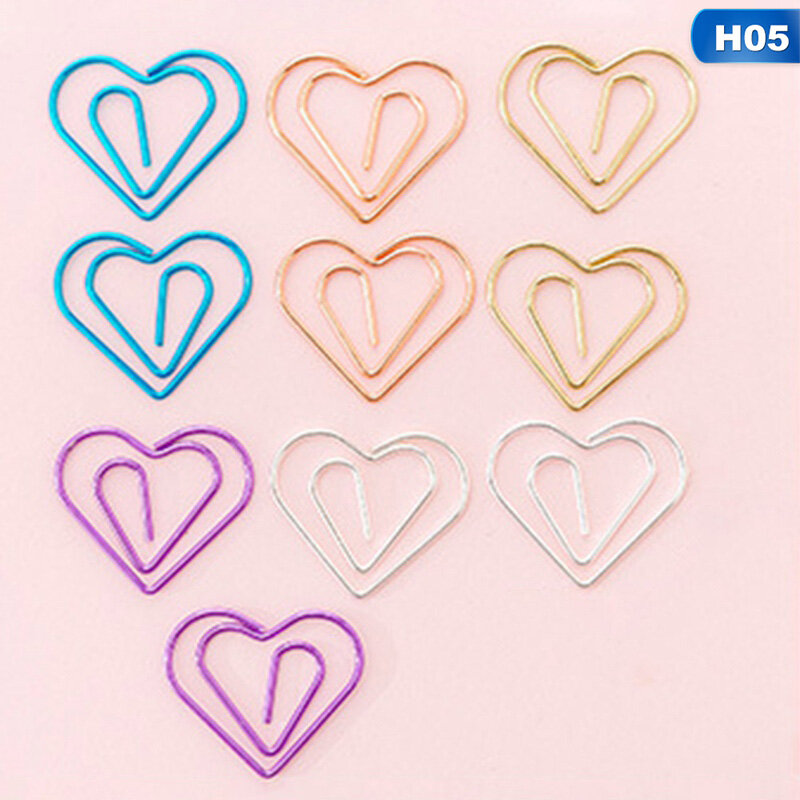 10Pcs/set cute Multi Color Mini Paper Clips Cactus Star Ice Cream Stationery Binder Metal Clips Photos Tickets Notes Letter