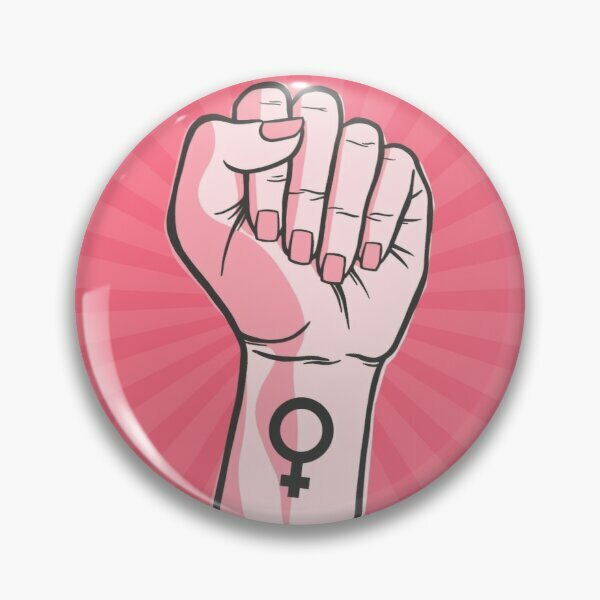 Feminist Fist  Customizable Soft Button Pin Cartoon Gift Lapel Pin Jewelry Clothes Collar Cute Funny Lover Decor Badge Hat