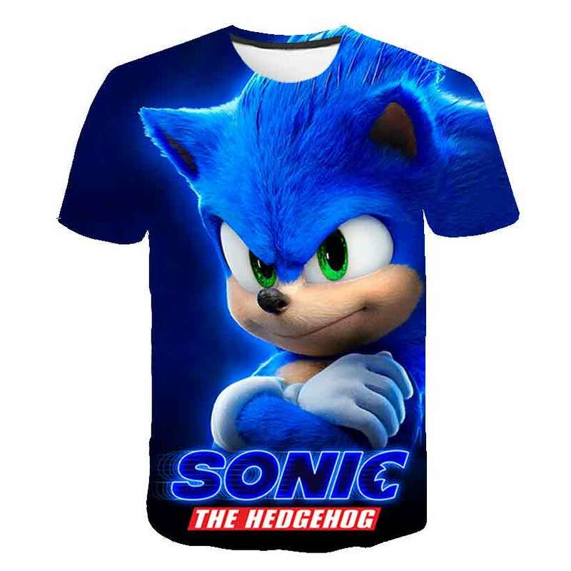 3D BoysมาริโอSuper Sonic Sonicพิมพ์สาวเสื้อยืดเด็ก2020ฤดูร้อนเสื้อผ้าเด็กเสื้อผ้าเด็กเสื้อStreet