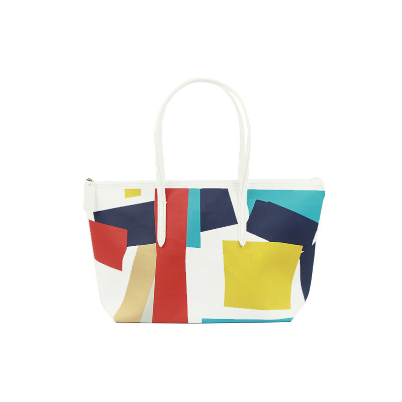 Crocrogo 브랜드 PVC Multicolors 악어 패션 패턴 여성 쇼핑 학교 사무실 여행 토트 어깨 지퍼 큰 핸드백
