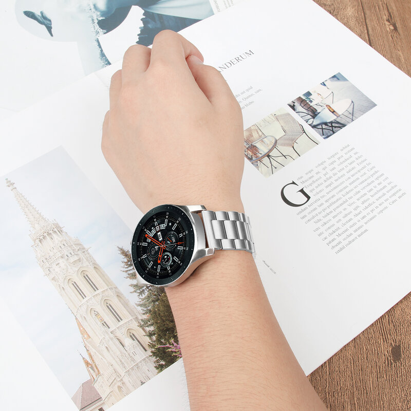 Correa de acero inoxidable para reloj Samsung Galaxy, 22mm, 92001