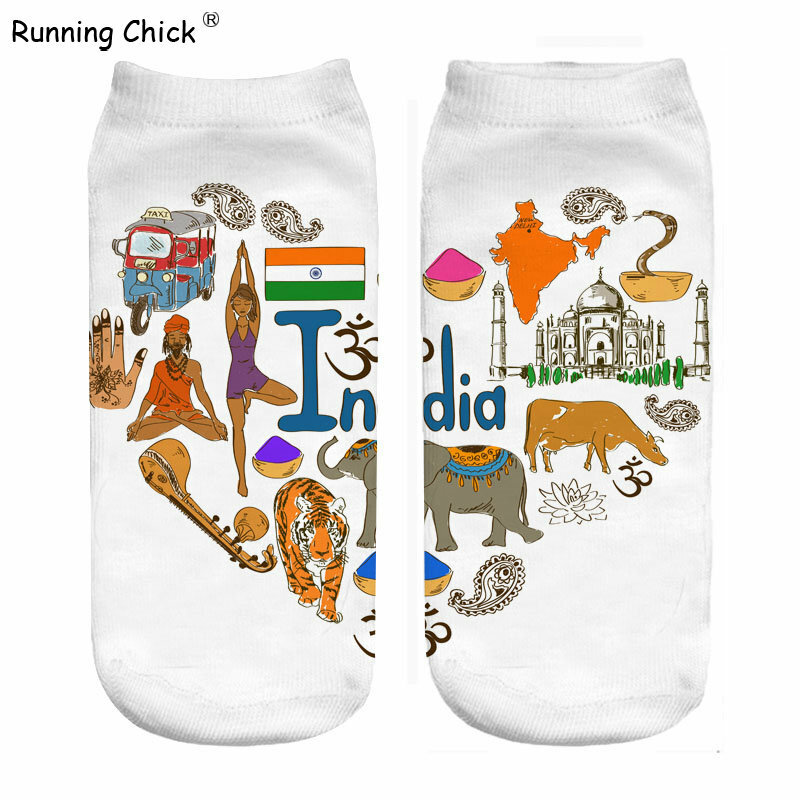 Бег цыпленок Пользовательские носки печать оптовая Индия Любовь 3d печать женщины Cn (происхождение) полиэстер стандарт