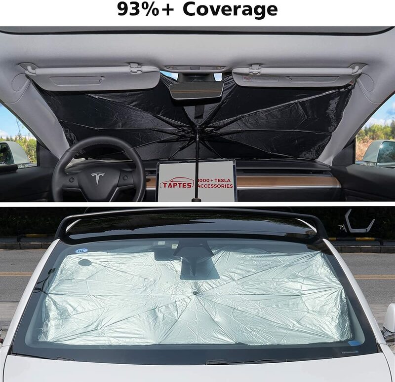 Tesla Model 3 Paraplu Zonnescherm Opvouwbare Voorruit Voorruit Zonnescherm Anti Uv Protector Glas Dak Zonnedak Parasol Covers