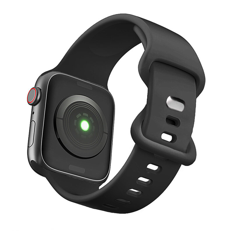 Silicone Mềm Cho Apple Watch Series 5 4 3 2 6 SE Đeo Tay Vòng Tay 38MM 42MM Cao Su dây Quai Đeo IWatch 40MM 44MM