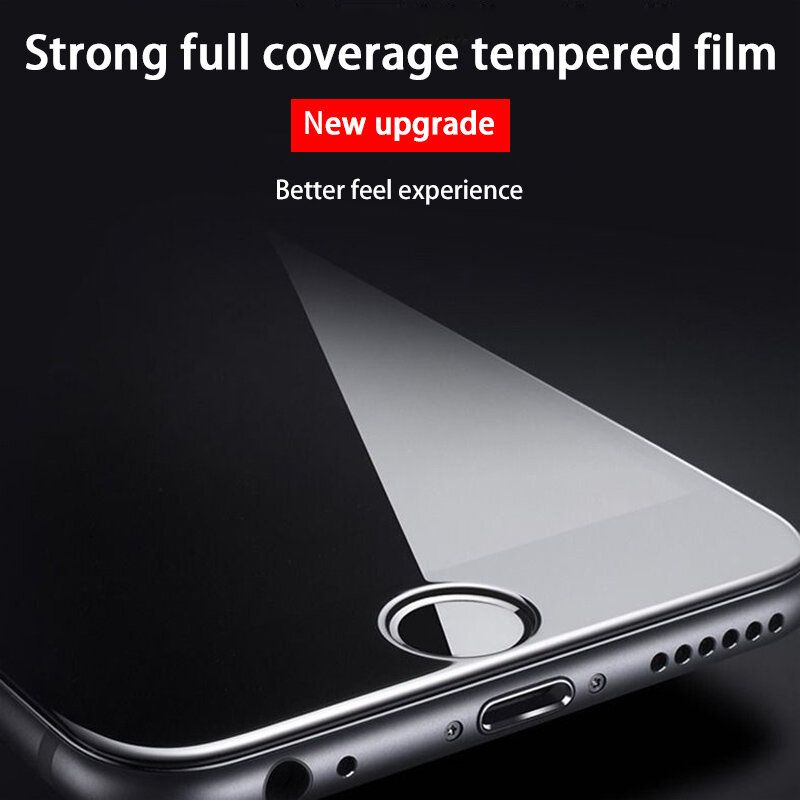 3 pezzi di vetro protettivo curvo a copertura totale per IPhone 7 8 6S Plus protezione dello schermo temperato su IPhone 8 7 6 pellicola di vetro
