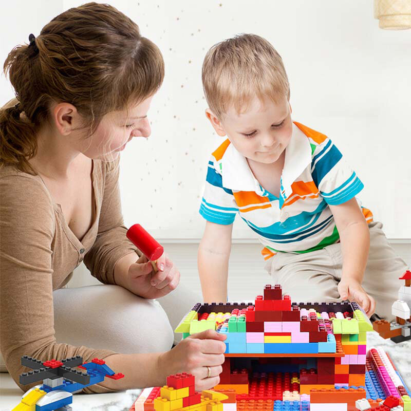 300, 600, 1200, 2000 piezas de bloques de construcción de bricolaje creativo ladrillos a granel figuras de los niños juguetes educativos Compatible con todas las marcas