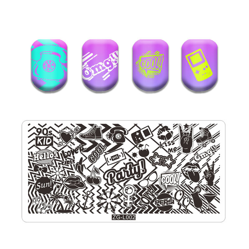 Elegant Cats New Design Nail Art Stamping Style DIY Image Nail Stamping Plates Manicure Stencil Set For Nail Stamping
