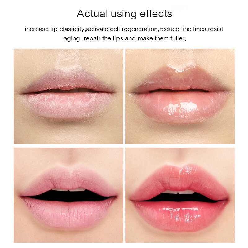 Kuss schönheit Lip Verbesserung Big Mund Elastische Lip Öl Gelee Lip Transparent Feuchtigkeitsspendende Lippe Glasur Lip Gloss Lip Pflege Make-Up