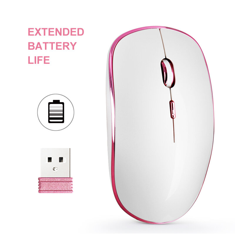 FITONES – Mini-souris sans fil 2.4GHz, Portable, silencieuse, pour ordinateur fixe et Notebook, souris d'ordinateur Portable