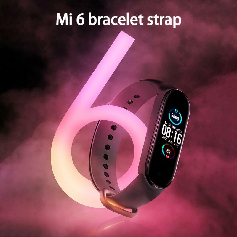 Newest M6 Smart Watch Replaceable Wristband TPU Solid Color Replacement Wristband for Xiaomi Mi Band 6 Strap Dropshipping