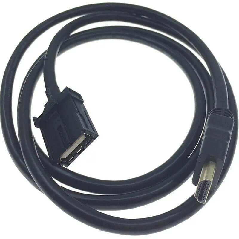 Cable de vídeo para coche, Conector de grado de sistema de conexión automotriz Compatible con HDMI tipo E macho A macho tipo A, 1,5 M, para Hyundai H1