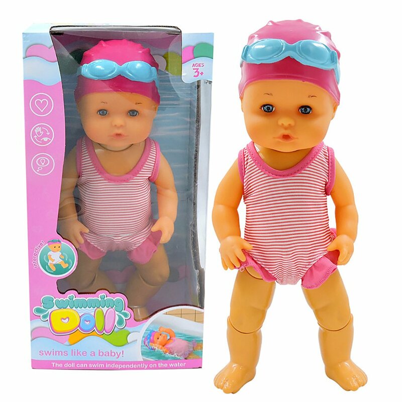 Muñeca de natación flotante eléctrica, juguetes para niños, muñecas de natación, juguetes de baño interesantes