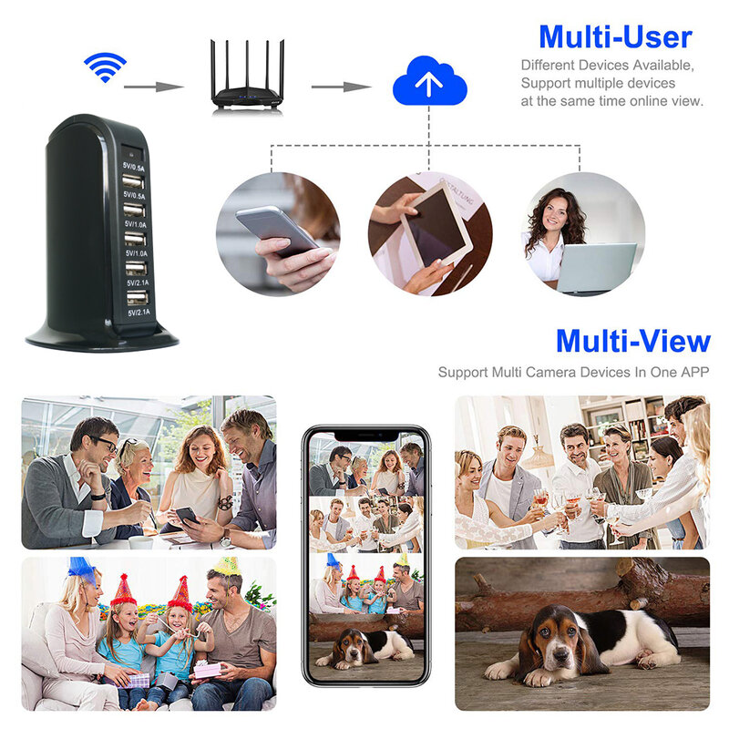 Mini 4K 1080P WIFI IP Camera USB charger Micro small camera Wireless Home Security Motion Detect Mini Camcorder Loop Video Recor