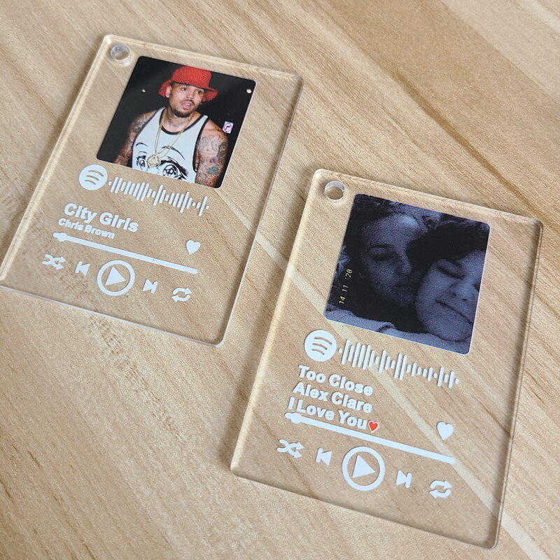 Personalizado acrílico música música cartaz álbum capa apple música placa spotify vidro mais alta qualidade uv impresso