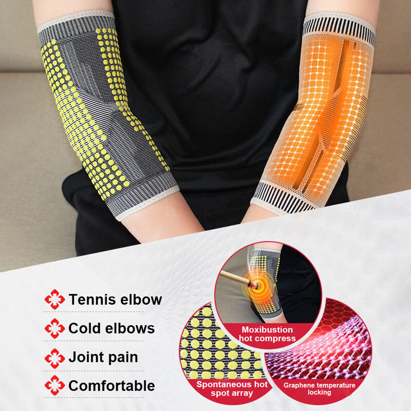 Banda masajeadora de codo, autocalentamiento, cinturón térmico de turmalina para el brazo, cuidado de la salud
