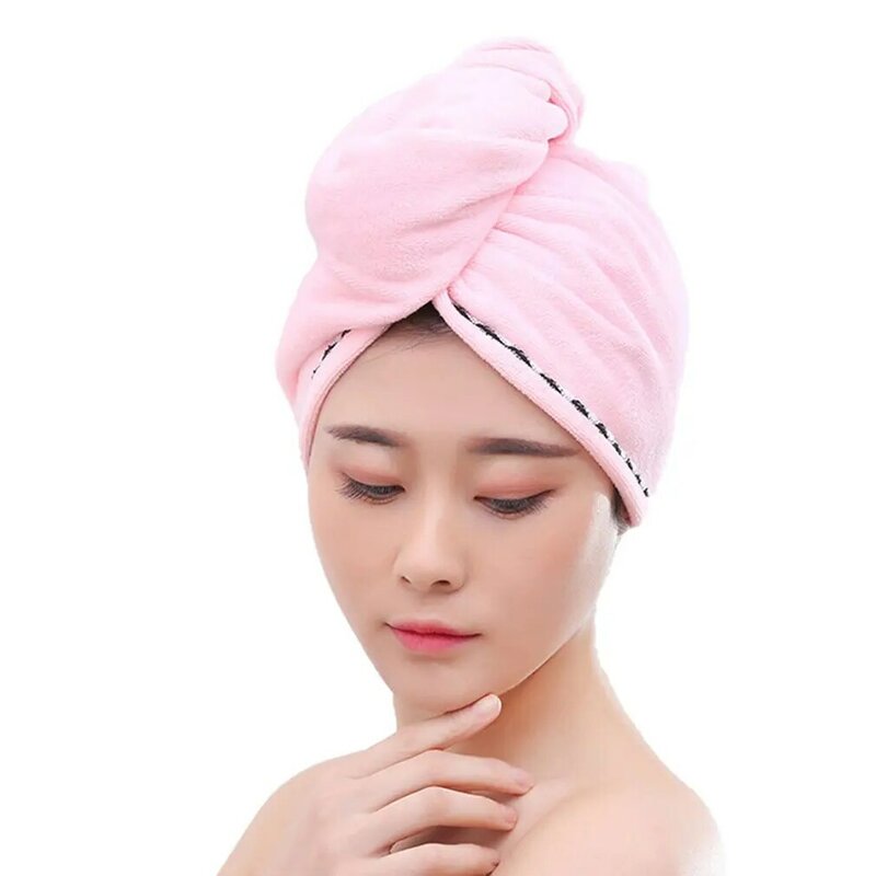 Hair Drying Cap Microfiber Quick-drying Water Absorbent Triangle Shower Cap Lace Long Hat Hair Drying Cap
