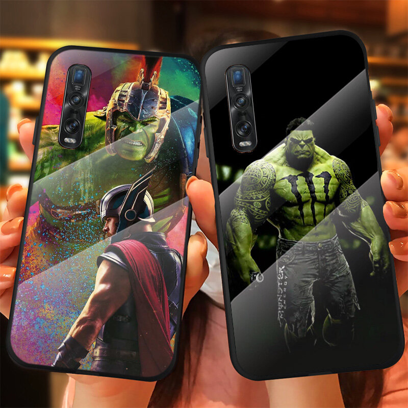 Coque de téléphone Marvel Hulk pour OPPO A9 2020 A52 Find X2 Lite Realme 7 7i C3 XT 6 5 Pro