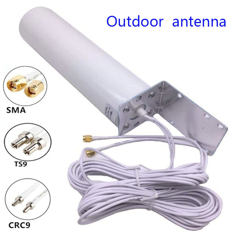 3G 4G Gun Barrel Antenne Outdoor Antenne Dual Interface Sma/TS9/Crc9 Router Netwerkkaart Externe antennacable Length10m