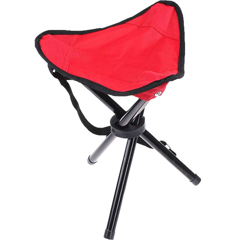 Taburete grande de tres patas con silla de pescar al aire libre, Plegable, portátil, pequeño, campo, silla Triangular de campamento