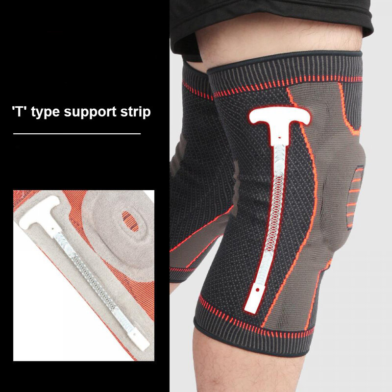 Deportes de rodilla de compresión de la rodilla almohadillas para trabajo artritis dolor de articulación Protector corriendo fútbol Fitness elástico de entrenamiento vendaje