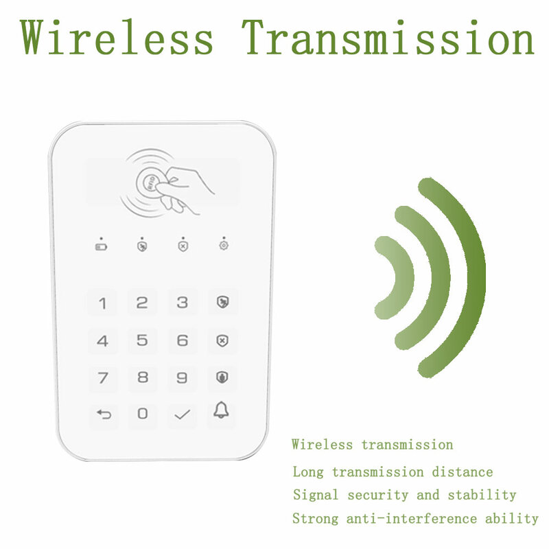 TUGARD K10 433Mhz Wireless Keyboard Control Panel RFID Card Keypad for Gsm Burglar Host Security Alarm System
