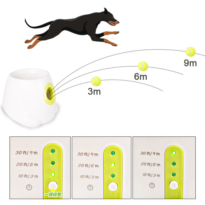 Brinquedo do animal de estimação lançador de tênis automático jogando saltando bola cão catapulta bola lançador cão pitbull brinquedos máquina de bola de tênis 2021