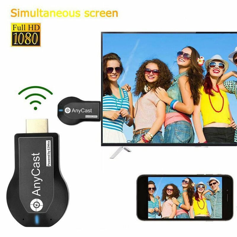 TV Stick 1080P Wireless WiFi Display TV Dongle Receiver for AnyCast M2 Plus for Airplay 1080P HDMI TV Stick