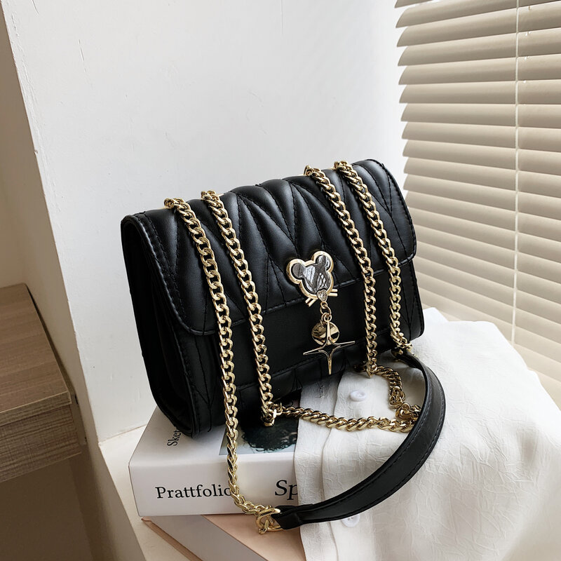 High Quality Women's Bag Lady Chain Handbags Shoulder Bags Female Luxury Designer Crossbody Bags Ladies PU Bags Gift 2021