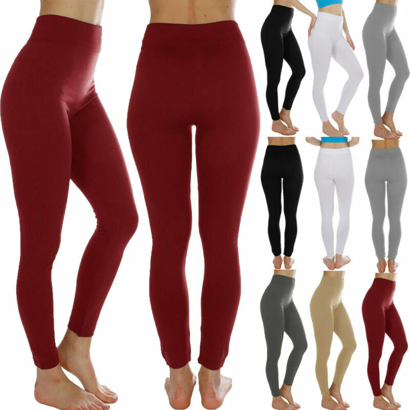 Autumn Winter Fashion High Waist Fitness Leggings Women Workout Push Up Running Workout Gym Trousers Solid Elastic Pants