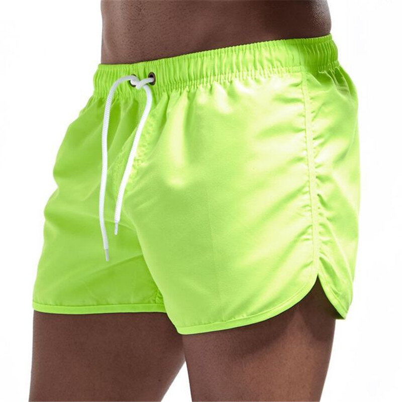 Breathable Quick Dry Men's Casual Beach Shorts Summer Swimming Trunks Adjustable Strap 2021 DROP SHIPPING Training Short