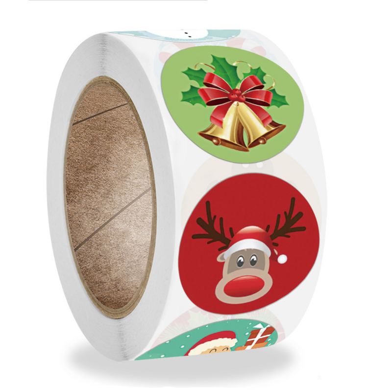 Adesivi buon natale 8 modelli Design etichette natalizie per biglietti buste lettere regalo di festa borse scatole decorazioni