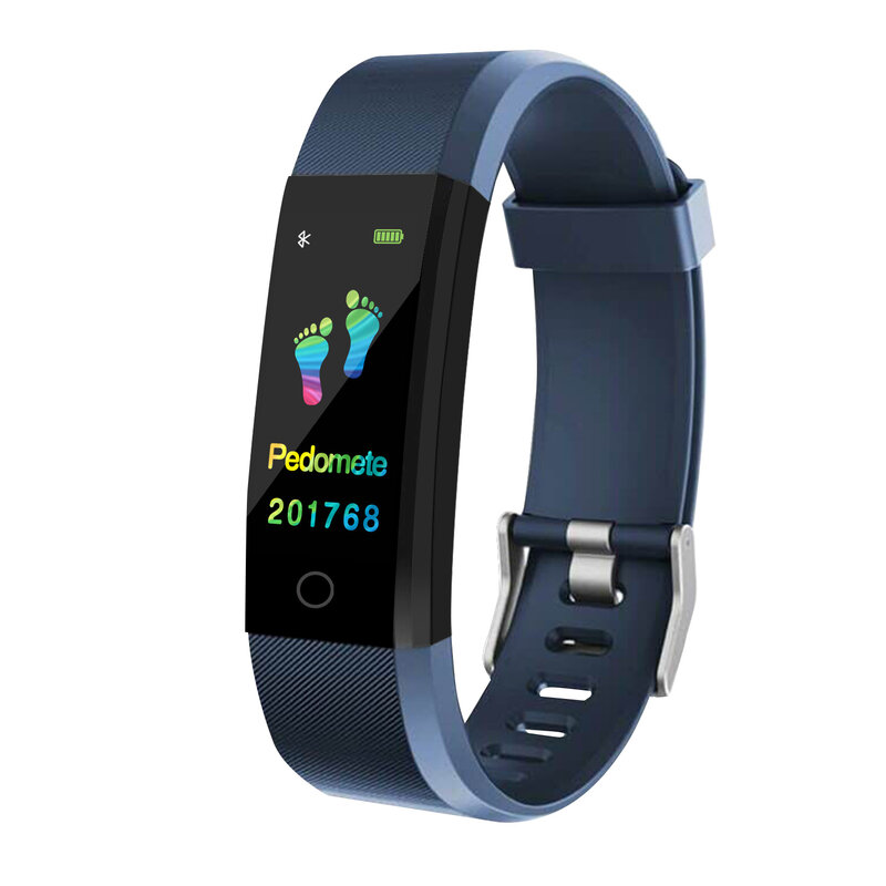 Reloj inteligente deportivo con control del ritmo cardíaco, presión arterial, podómetro, Bluetooth, resistente al agua
