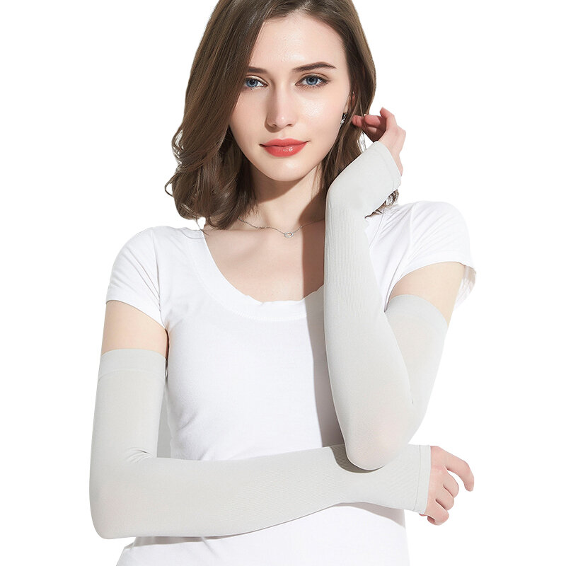 Ice sleeve sunscreen female ice silk ice cool summer men driving students arm guard students breathable long cute cuff
