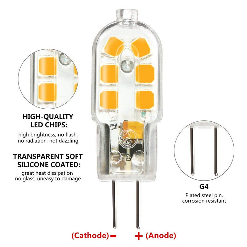 Светодиодные лампы 3 Вт, 5 шт., G4, AC/dc, AC220V, SMD 2835, лампада, светодиодная лампа, угол луча 360, для внутреннего потолочного и кухонного освещения