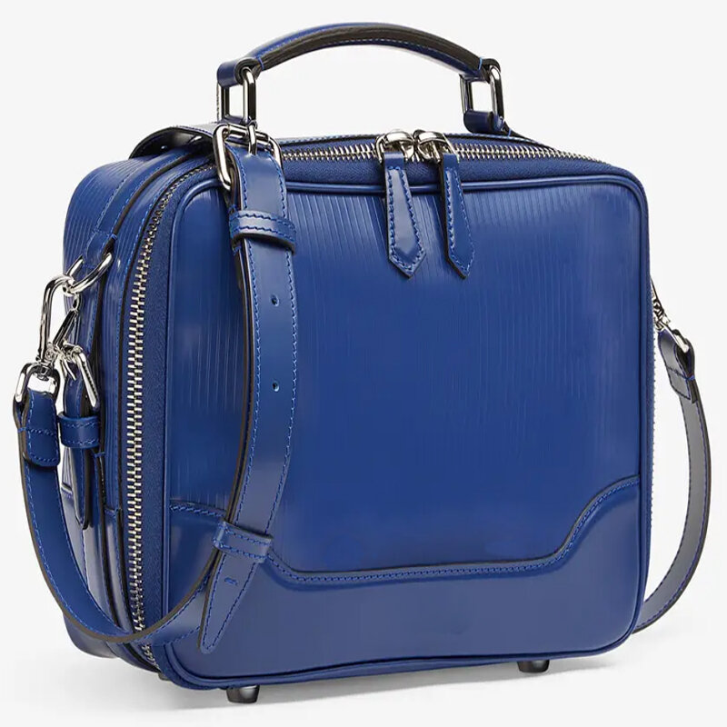 New Fashion Neutral Single Shoulder Travel Backpack Oversized Commuter Leisure Messenger Bag Blue Bright Eye