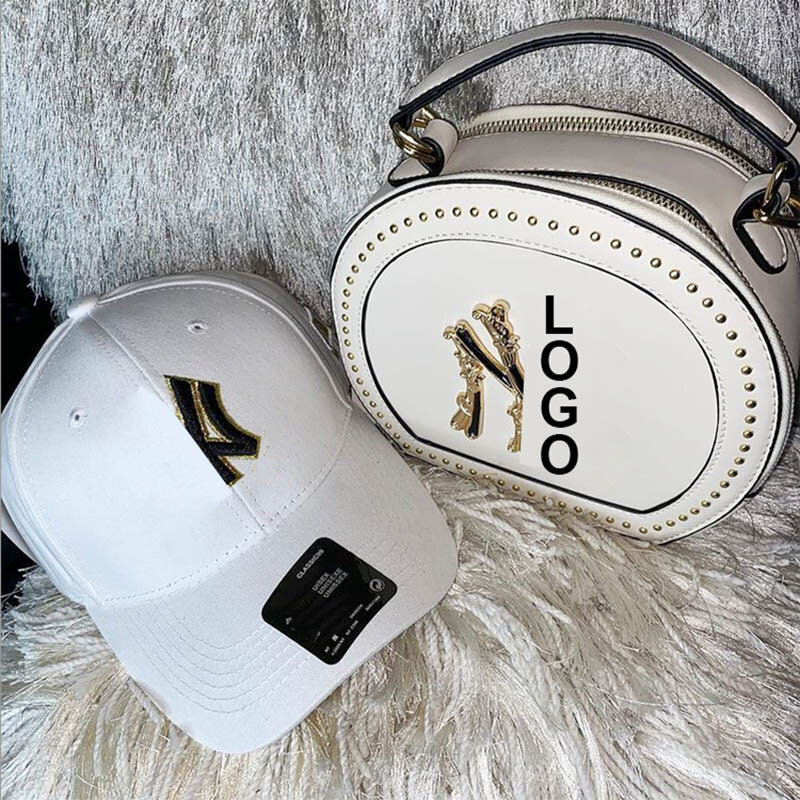 2021レディースサークルファッションバッグとキャップの高級女性デザイナーハンドバッグ有名なブランドpuラウンド手紙財布と帽子セットNY001
