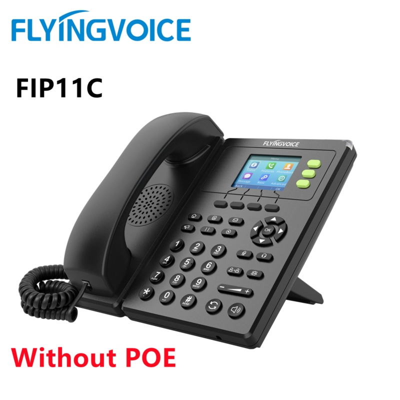FlyingVoice الهاتف عبر بروتوكول الإنترنت FIP11C 3 خطوط Sip IP الهاتف واي فاي الهاتف الثابت دون POE الأعمال محول هاتف مكتبي وشملت