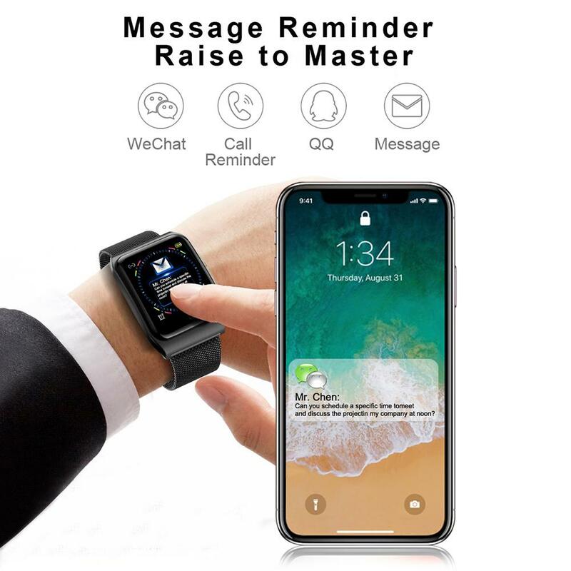 F9s relógio inteligente ip68 à prova dip68 água liga caso cinta freqüência cardíaca monitor de pressão arterial 50 dias de espera para smartwatch